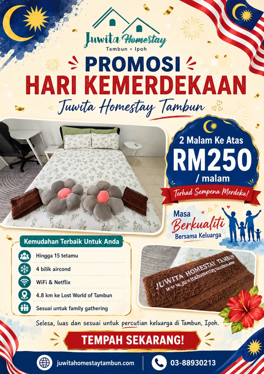 Poster Promosi Juwita Homestay Tambun